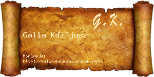 Galla Kájusz névjegykártya